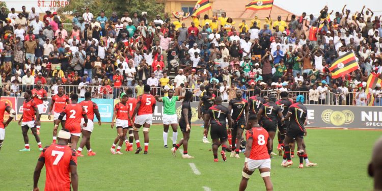 Uganda ekubiddwa mu mpaka za Rugby Africa Cup eziyindira e Namboole.
